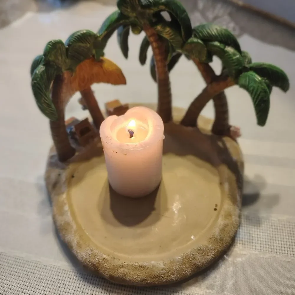 Yankee Candle Tropical Paradise Holder - Green and Brown